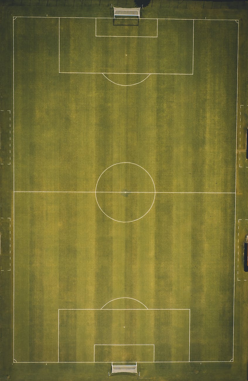 top view photo of soccer field